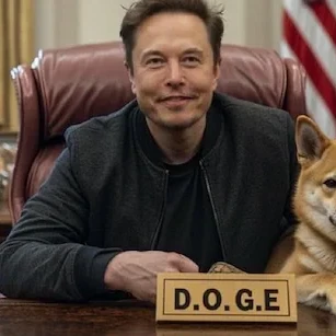 doge at the desk